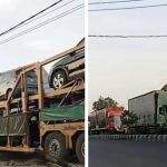 Pantura Losari Macet Akibat Truk Trailer Hajar Pembatas Jalan Tadi Pagi