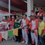 Meriahkan HUT RI ke 77, Kecamatan Sukatani Gelar Kegiatan Jalan Sehat Bareng Warga