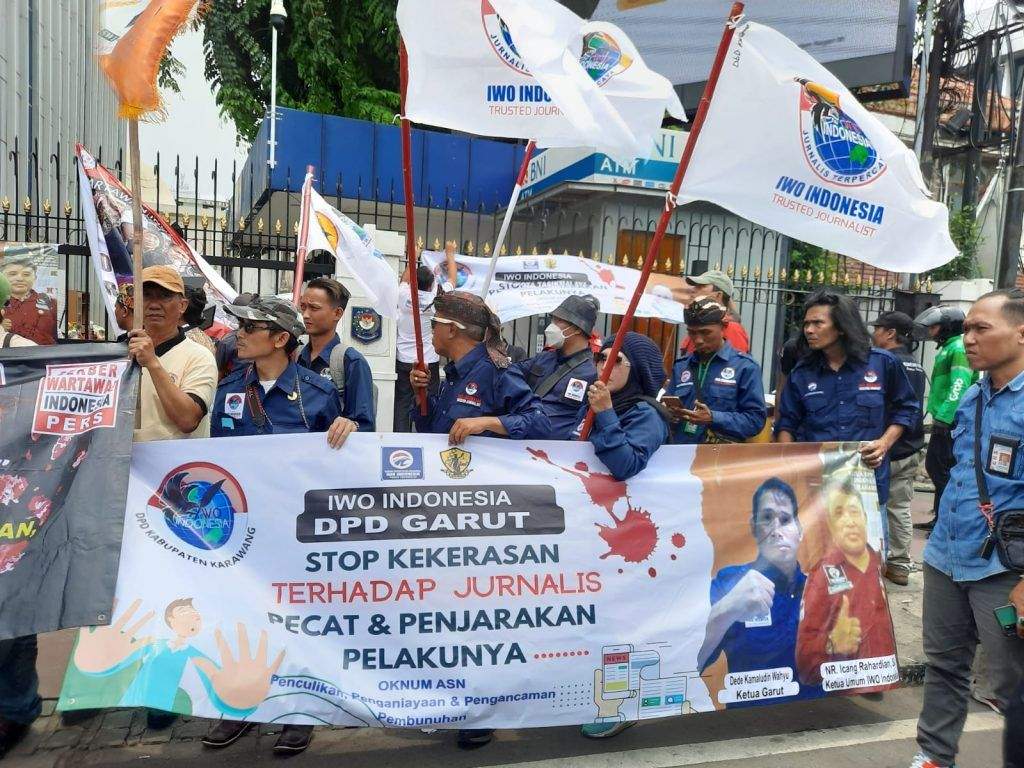 Koalisi Wartawan Indonesia Bersatoe Gelar Aksi di Kemendagri dan Mabes Polri, Ini Tuntutannya 
