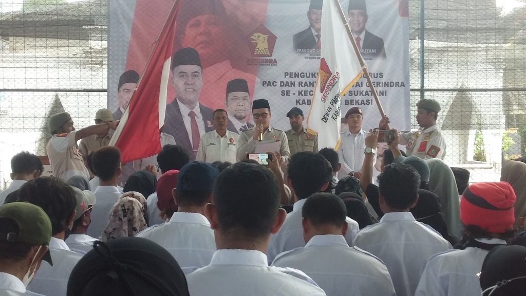 Ketua DPC Gerindra Kabupaten Bekasi Lantik Pengurus PAC dan Ranting Partai Gerindra se-Kecamatan Sukatani