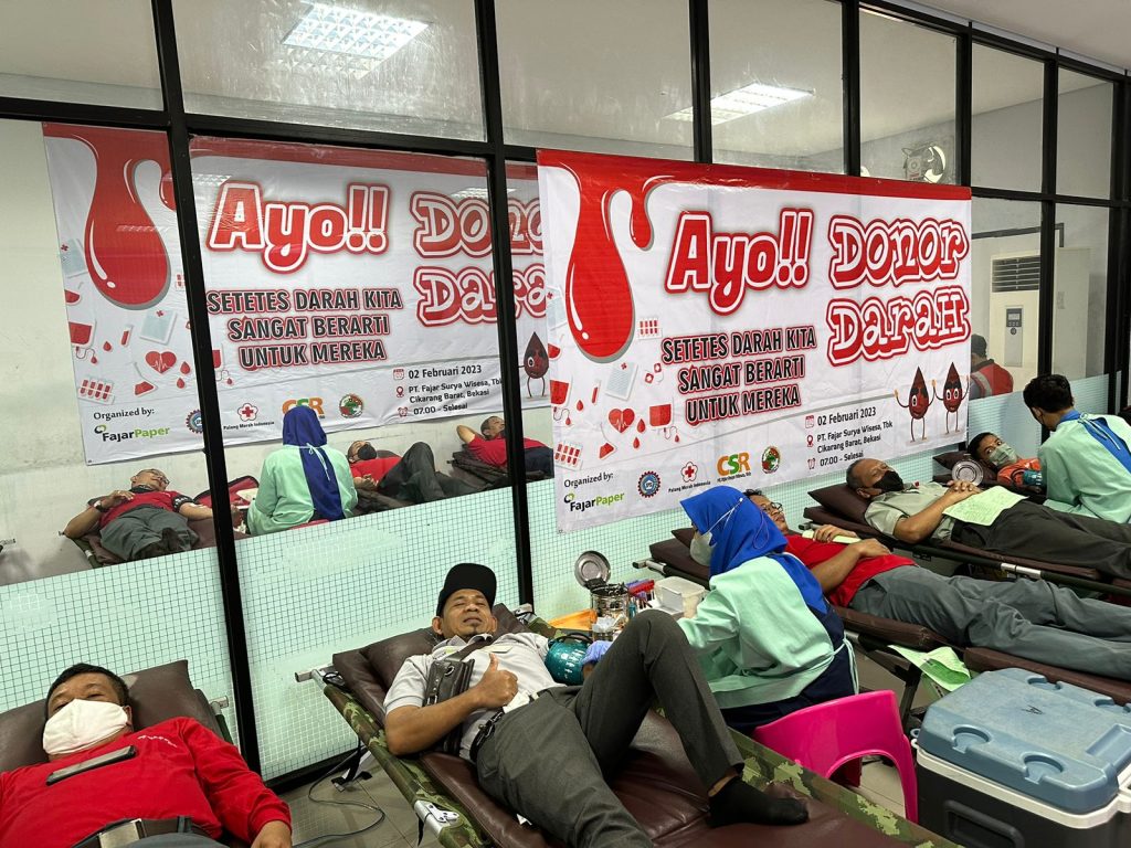 FajarPaper Lakukan Aksi Donor Darah Di Awal Tahun 2023