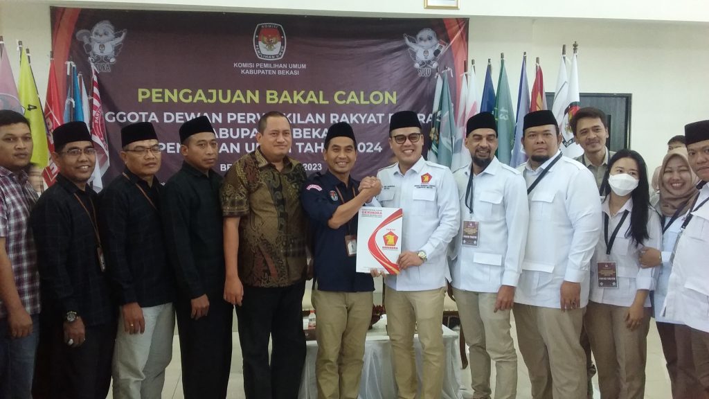 Berkas Bacaleg Dinyatakan Lengkap, Gerindra Kabupaten Bekasi Optimis Raih 2 Kursi Per Dapil