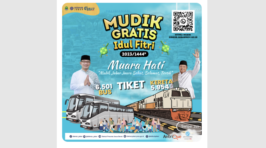 Pemdaprov Jawa Barat Gelar Mudik Gratis Lebaran 2023 Pemdaprov Jawa Barat Gelar Mudik Gratis Lebaran 2023