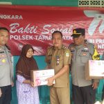 Sambut HUT Bhayangkara ke 77, Polsek Tarumajaya Salurkan 40 Paket Sembako kepada Warga Kurang Mampu