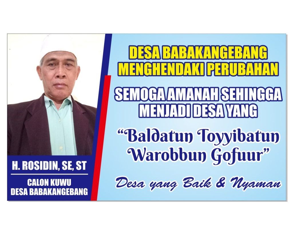 Janjikan Perubahan & Pembangunan Pesat, H. Rosidin Nyatakan Maju Di Pilwu Desa Babakan Gebang