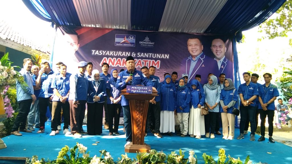 Puncak HUT ke-22, DPC Partai Demokrat Karawang Gelar Tasyakuran & Santunan Anak Yatim