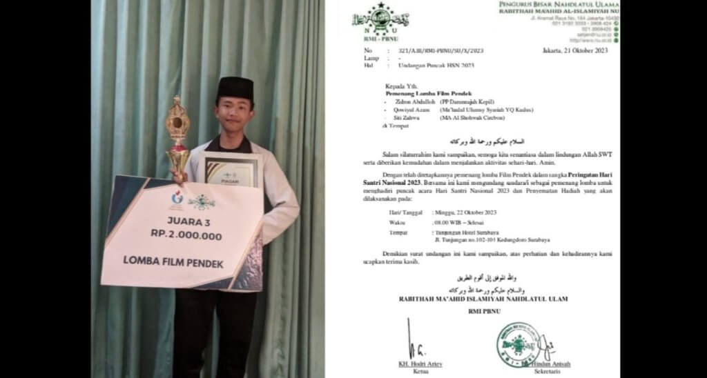 Hari Santri Nasional 2023, Ponpes Al-Shohwah Raih Juara III Lomba Film Pendek