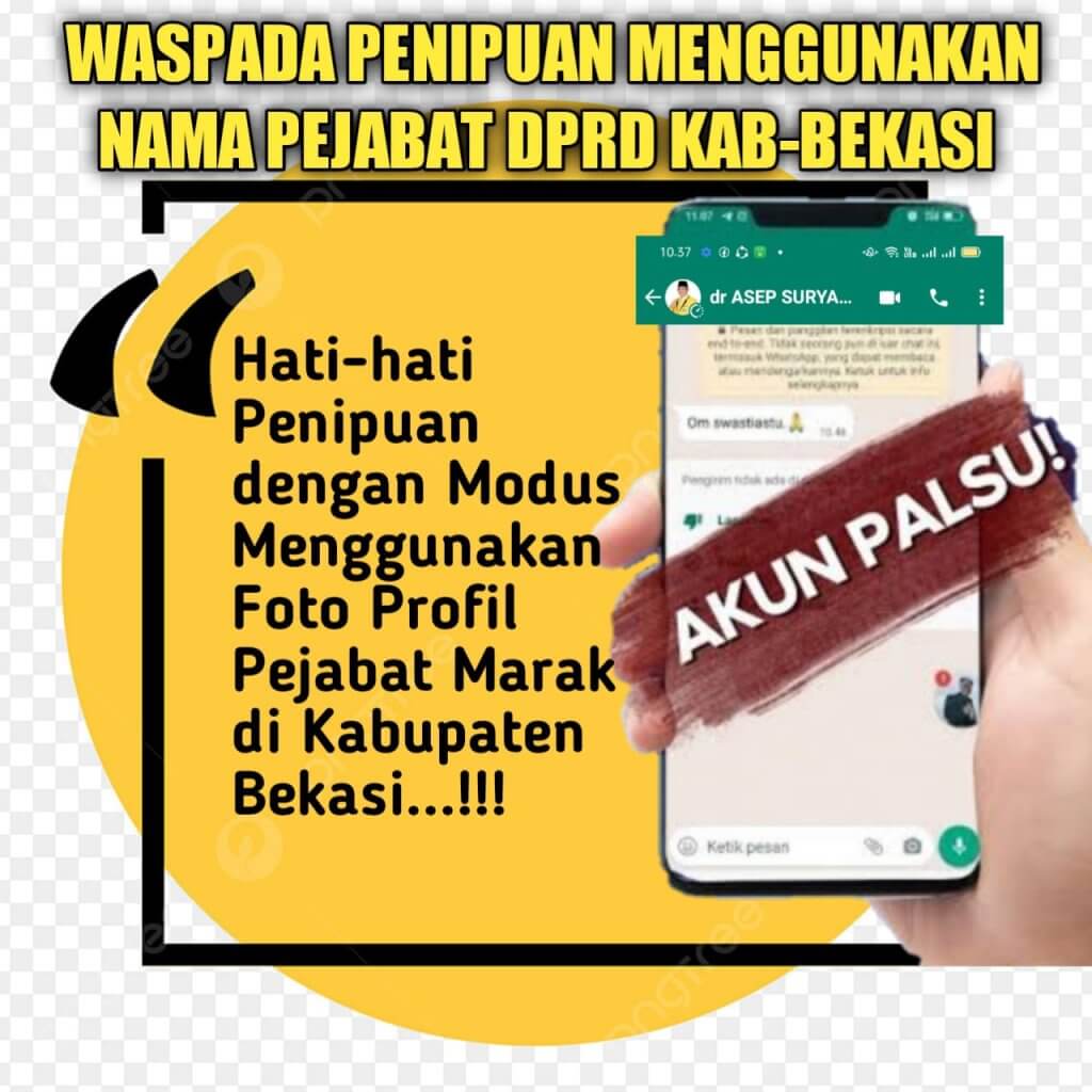 Hati-Hati…! Modus Penipuan Mengatasnamakan Pejabat Marak di Kabupaten Bekasi