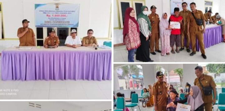 Hebat..!! Puluhan Jompo & Difabel Desa Cangkuang Diguyur Bantuan Rp 1,8 Juta
