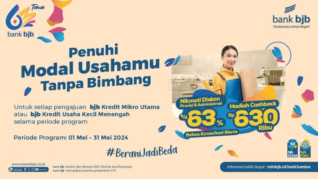 Mau Tambah Modal Usaha? Yuk Ajukan Kredit UMKM ke bank bjb, Ada Promo Diskon 63% dan Cashback