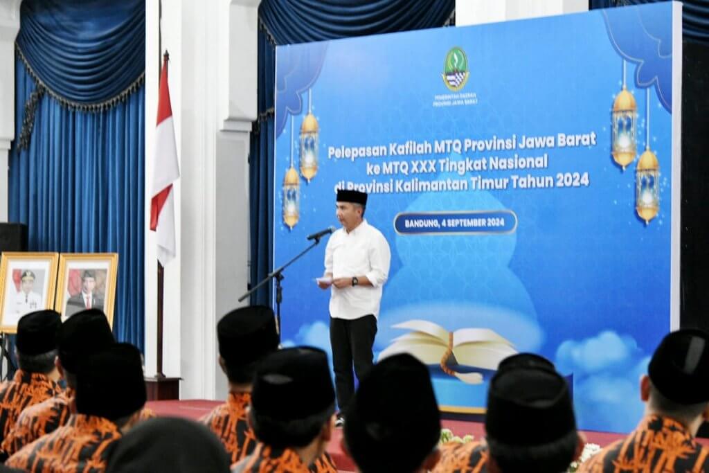 Lepas 160 Kafilah Jabar, Begini Pesan Bey Machmudin pada Event MTQ Nasional XXX