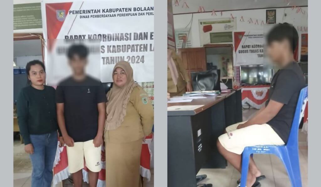 Cari Keadilan, Keluarga Ramli Adukan Kasus Penganiayaan Anak ke DPPPA Kabupaten Bolaang Mongondow