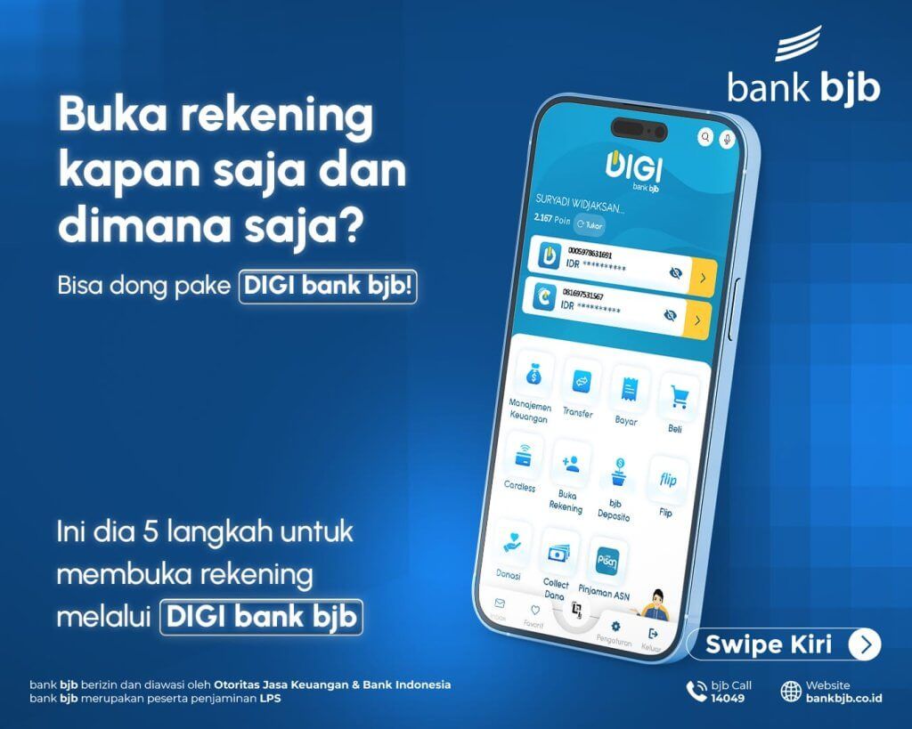 Mau Punya Rekening bank bjb? Sekarang Bisa Kapan Saja dan di Mana Saja Mau Punya Rekening bank bjb? Sekarang Bisa Kapan Saja dan di Mana Saja