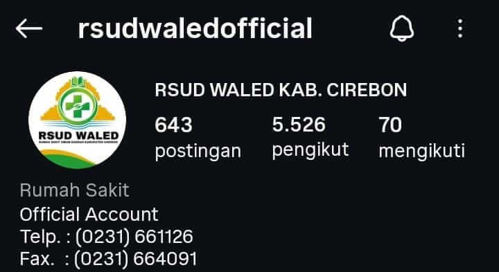 RSUD Waled, Rumah Sakit yang “Melek Digital”: Jembatani Layanan Kesehatan Lewat Medsos
