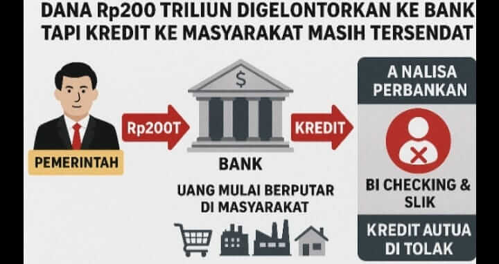 Dana Rp200 Triliun Digelontorkan ke Bank, Tapi Masyarakat Mau Ngajuin Kredit Masih Sulit