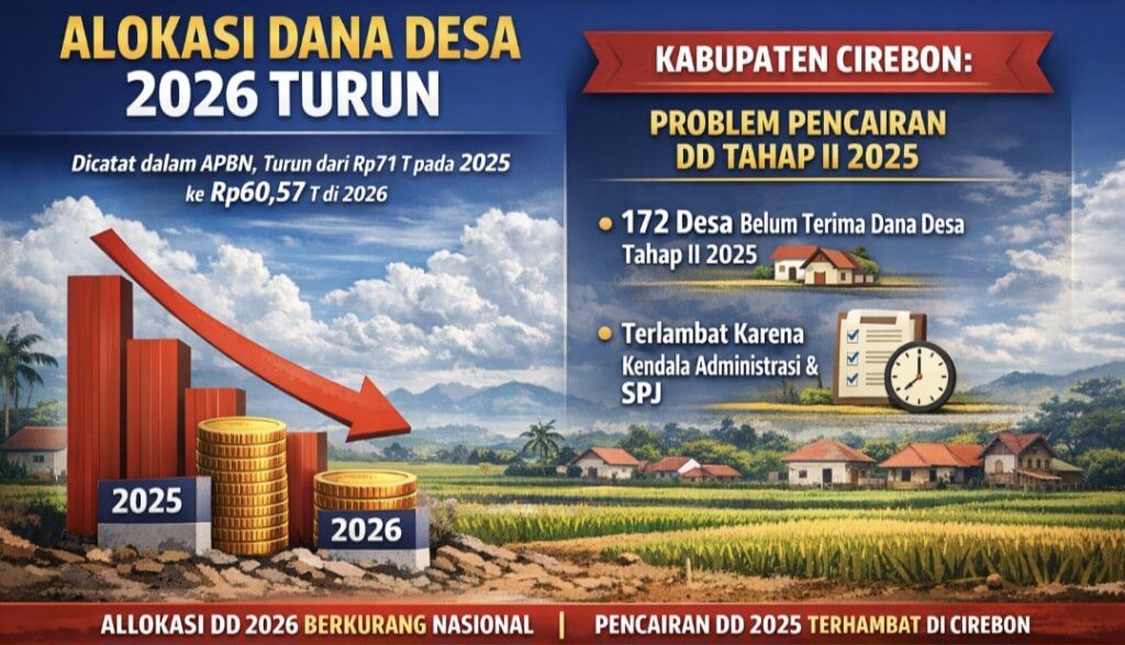 Dana Desa 2026 Turun Drastis, Kabupaten Cirebon Masih Bergulat dengan Pencairan DD Tahap II 2025 Dana Desa 2026 Turun Drastis, Kabupaten Cirebon Masih Bergulat dengan Pencairan DD Tahap II 2025