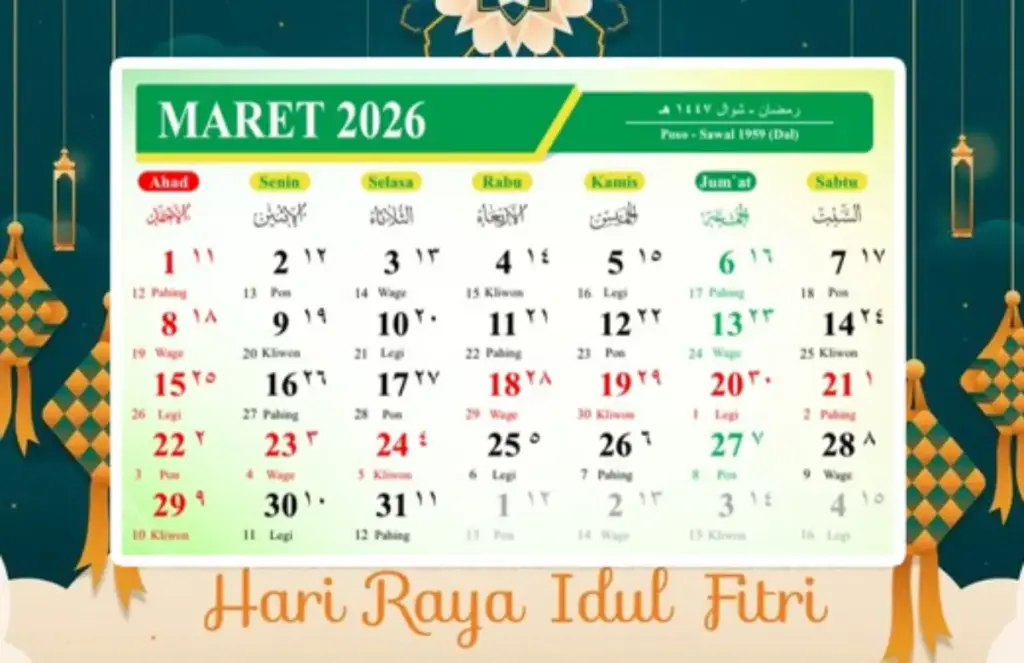Jadwal Cuti bersama Idul Fitri