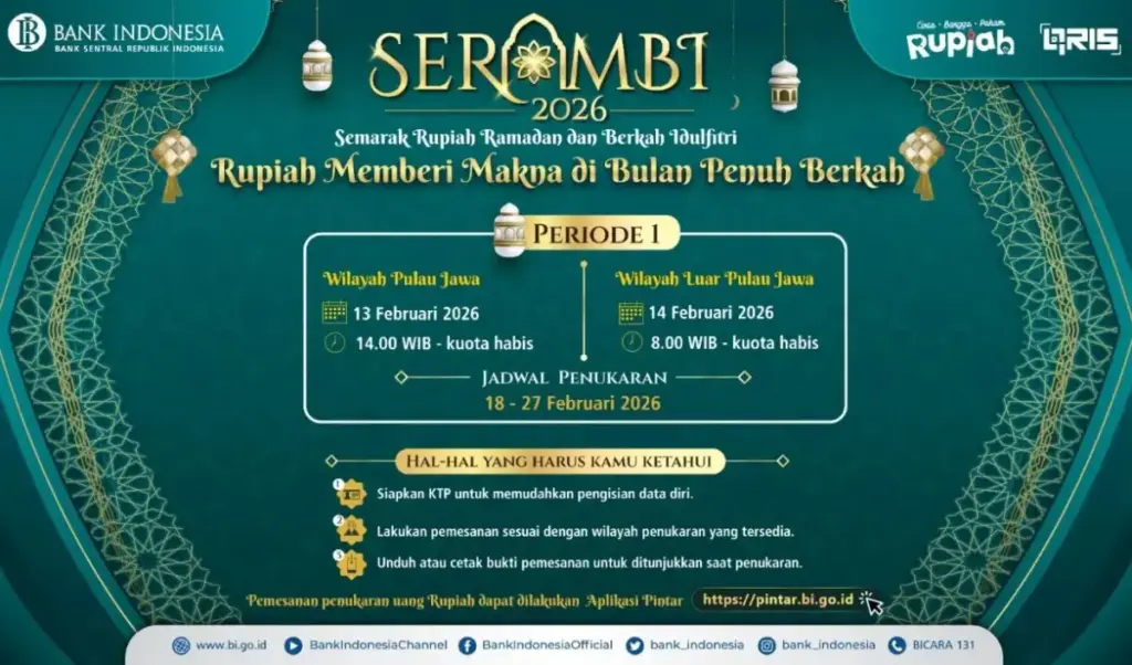 Resmi Dibuka! Begini Cara Tukar Uang Baru Lebaran 2026 Lewat PINTAR, Jangan Sampai Ketinggalan Penukaran uang baru 2026