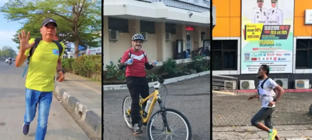 Gaya Hidup Baru ASN dan DPRD Cirebon: Berangkat Kerja Sambil Berlari dan Bersepeda ASN Kota Cirebon bersepeda