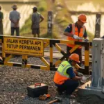Penutupan perlintasan KA