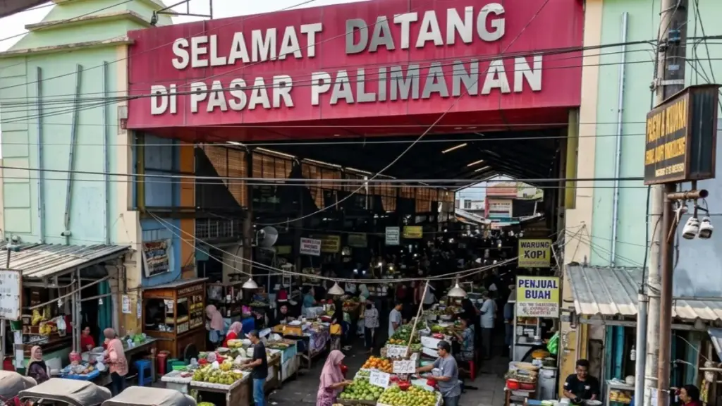 Pasar Palimanan sepi aktifitas jual beli