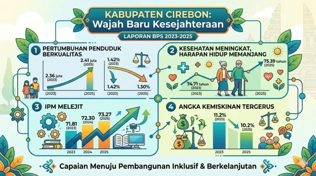 Laporan BPS terkait kesejahteraan masyarakat Kab. Cirebon