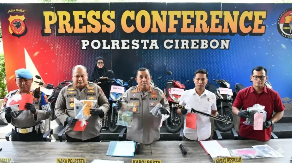 Sikat Kejahatan Jalanan hingga Asusila, Polresta Cirebon Gulung 14 Tersangka dari 11 Kasus Pengungkapan operasi kejahatan Polresta cirebon