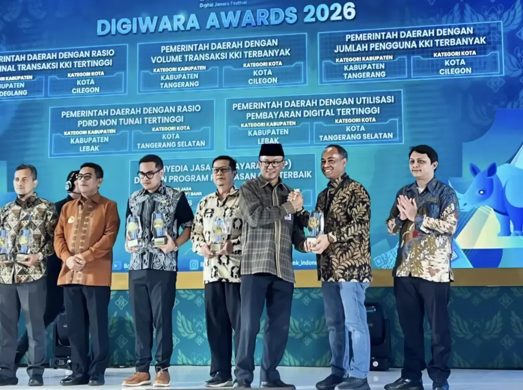 Konsisten Perluas Layanan QRIS, bank bjb Raih Penghargaan DIGIWARA 2026 Penghargaan DIGIWARA bank bjb