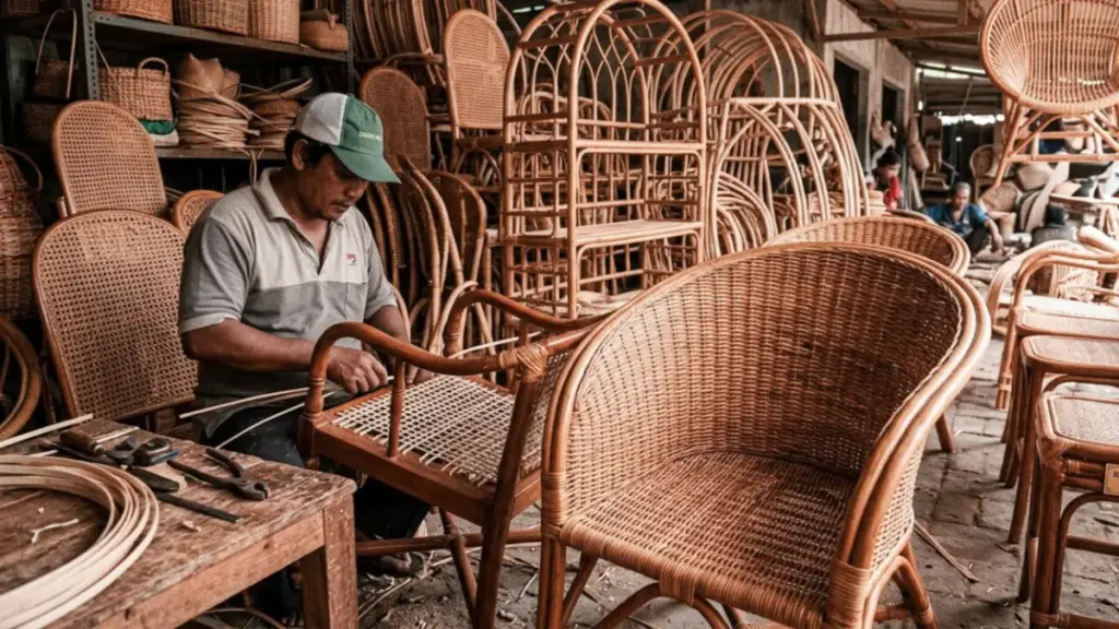 Industri rotan di kabupaten Cirebon membaik