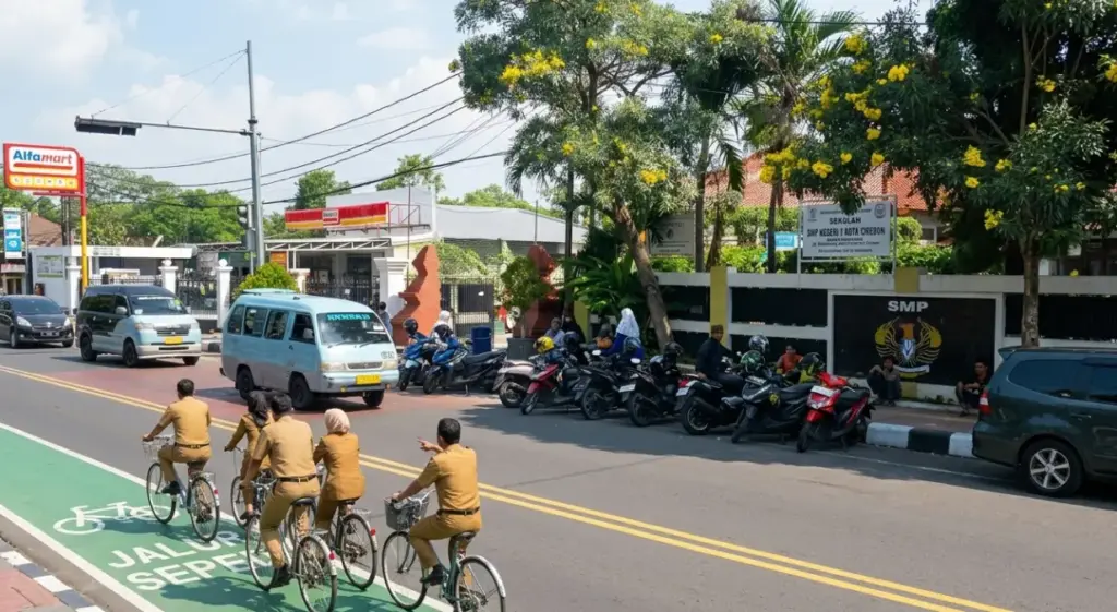 Jalur Sepeda di Kota Cirebon