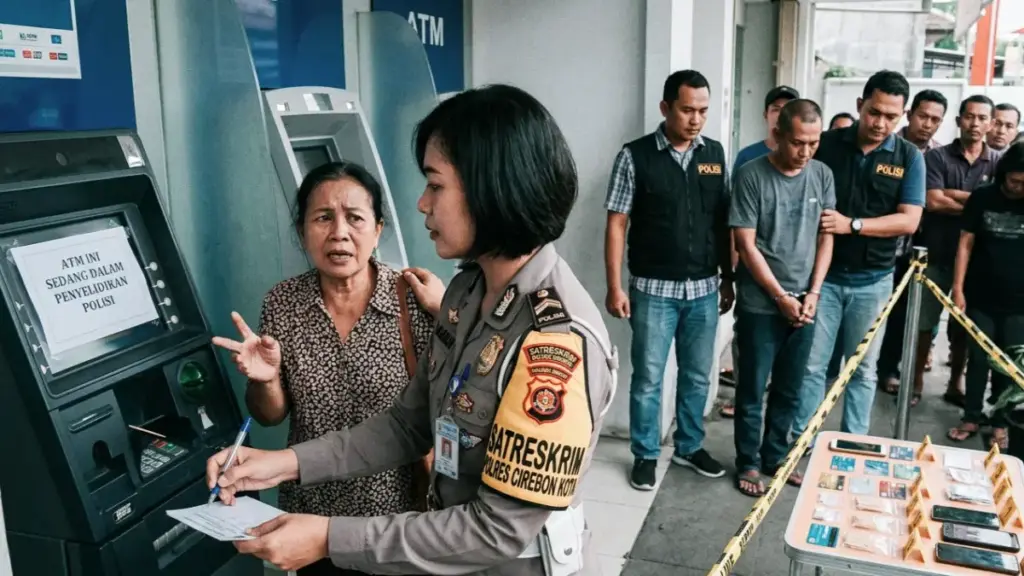 Sindikat ganjal ATM ditangkap polres Cirebon kota