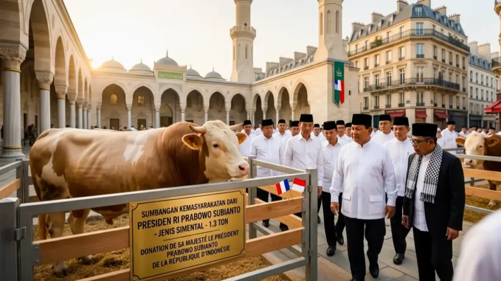 Presiden sholat Iduladha di Paris