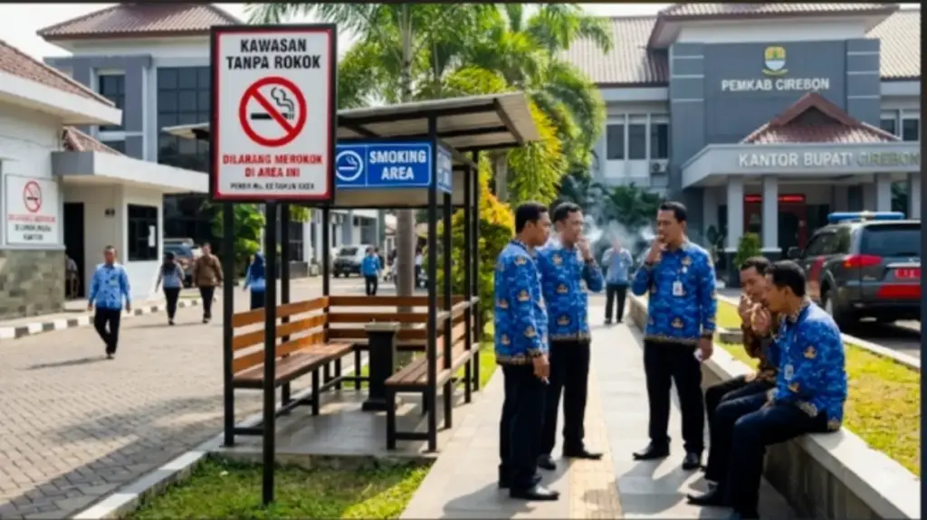 Kawasan Tanpa Rokok di lingkungan kantor Pemkab cirebon