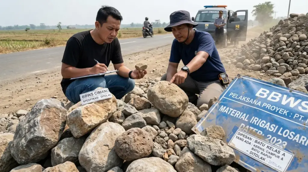 Kualitas material tanggul cisanggarung