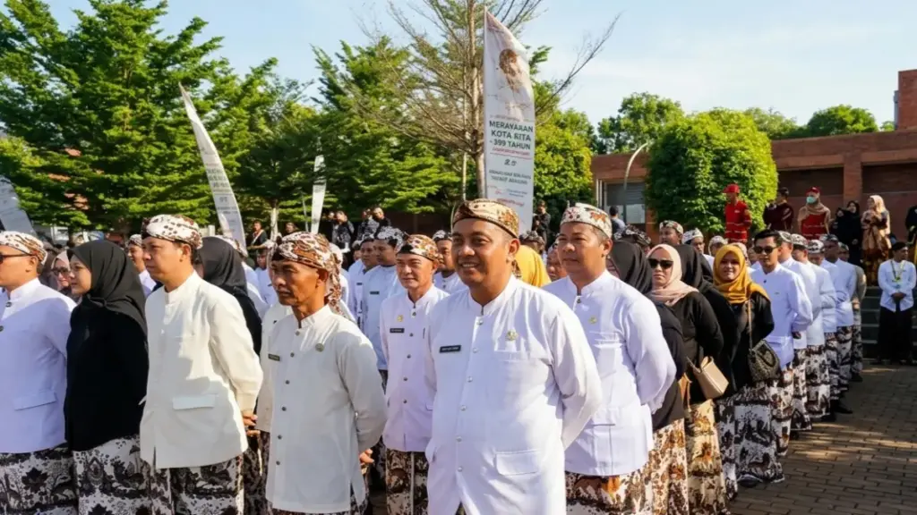 HUT ke-599 Kota Cirebon: Usung Tema 'Manunggal Winangun Caruban', Wali Kota Ajak Warga Bersatu Bangun Daerah Upacara hari jadi kota Cirebon ke 599