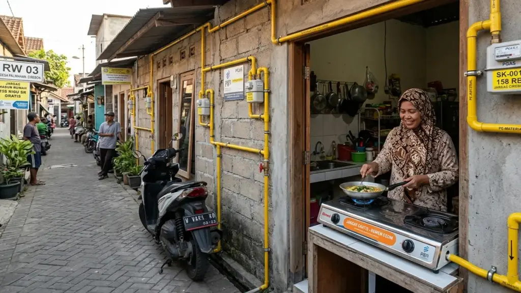 Jaringan gas gratis di kabupaten cirebon