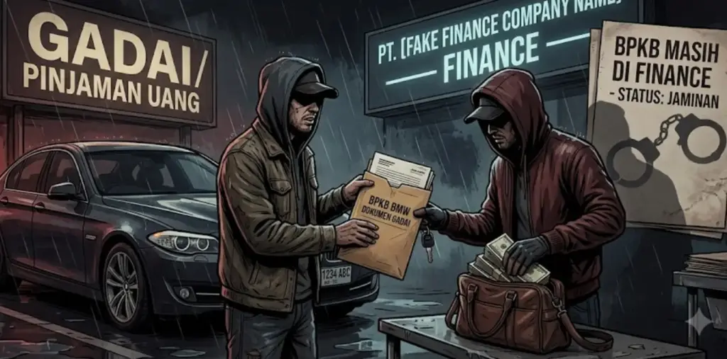 Gadai BMW ilustrasi ai