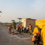 Pembangunan jalan di Sumberlor - Sumberkidul