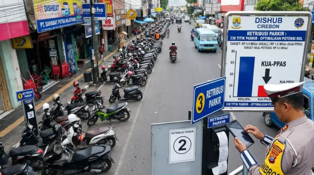 Target Retribusi Parkir Kabupaten Cirebon Anjlok ke Rp1,6 Miliar, DPRD Desak Evaluasi Potensi Riil Retribusi parkir di kab cirebon