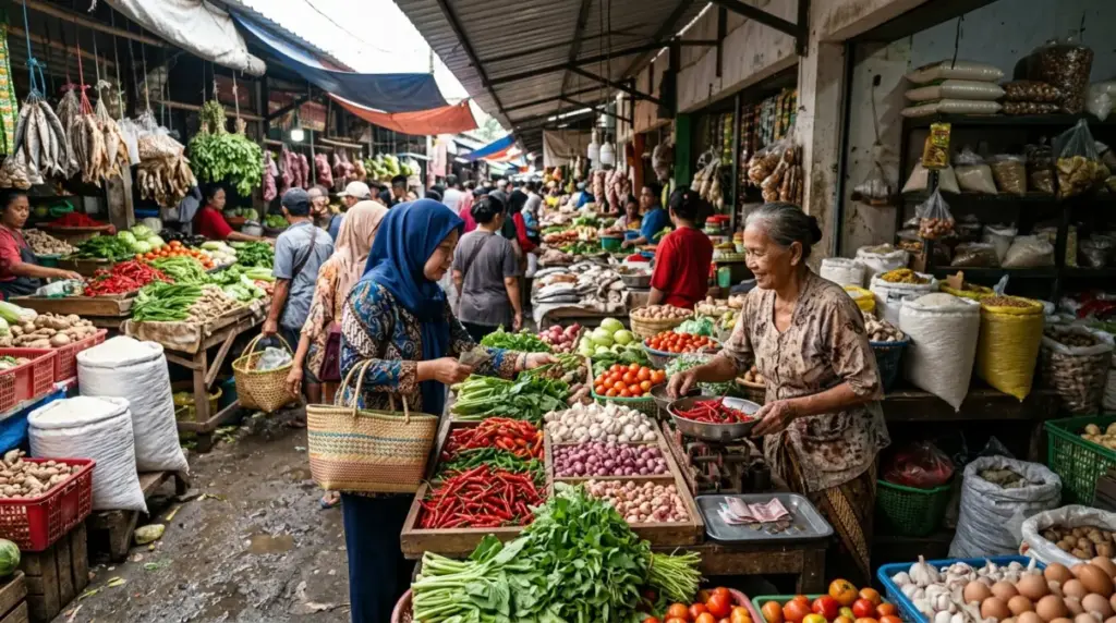 Harga bahan pokok turun di Jawa barat