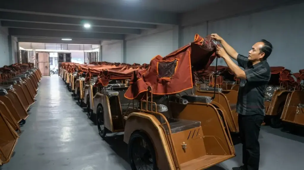 Becak listrik bantuan presiden tiba di Cirebon