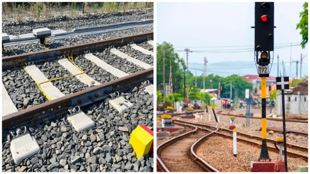 Perusakab kabel sistem sinyal kereta api di bekasi