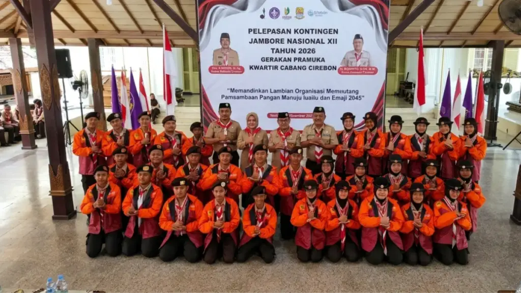 Pelepasan kontingen jamnas oleh DPRD Kabupaten Cirebon