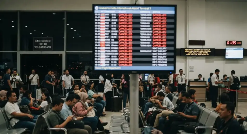 Bandara Soetta batalkan sementara penerbangan