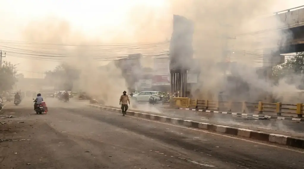 Kebakaran di jembatan Suba kota cirebon