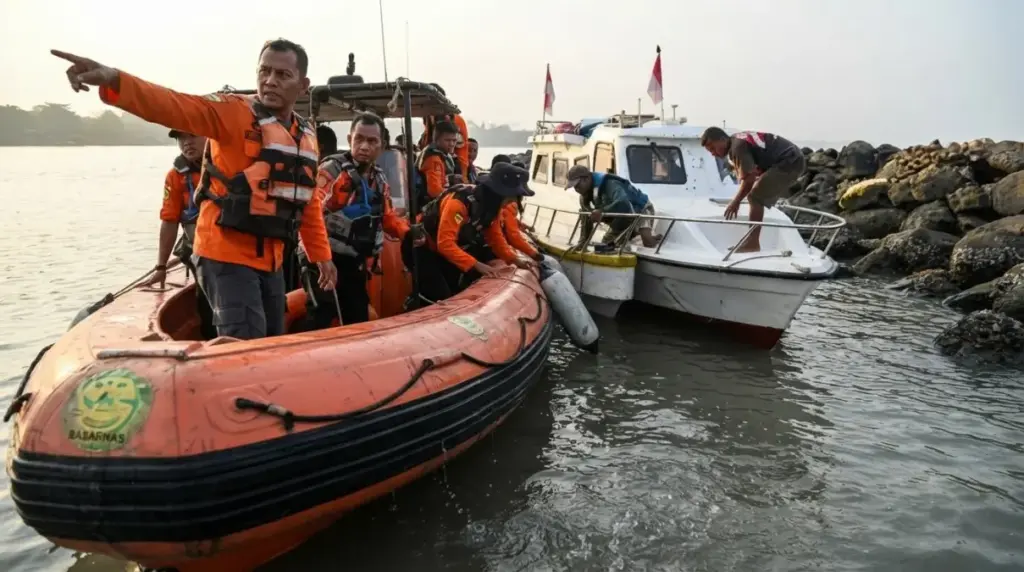 Hari ke-7 pencarian wartawan hilang di selat sunda