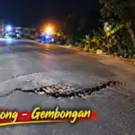 Perbaikan jalan Dompyong-Gembongan