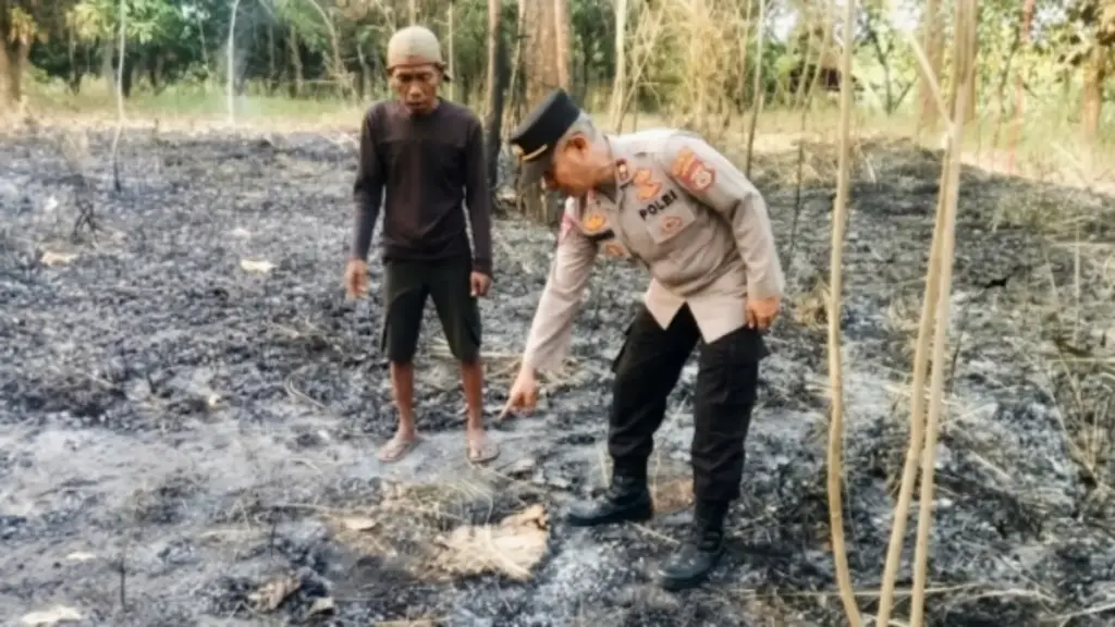 Niat Bersihkan Lahan Berujung Maut, Lansia di Lemahabang Ditemukan Tewas Terbakar di Kebun Miliknya Warga terbakar di kebunnya sendiri