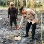 Warga terbakar di kebunnya sendiri