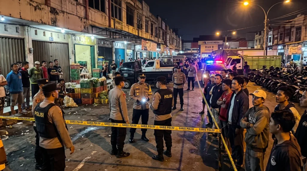 Insiden Berdarah di Pasar Caringin Bandung: Dua Orang Tewas, Polisi Buru Kelompok Penyerang Bersenjata Tajam